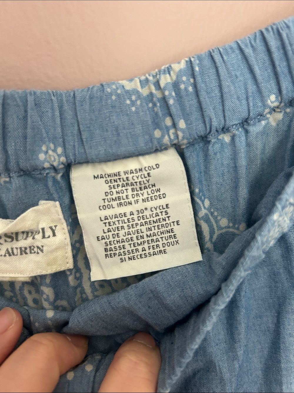 Denim & Supply Ralph Lauren Blue Bandana Print Tiered Western Maxi Skirt Size S - Picture 6 of 11